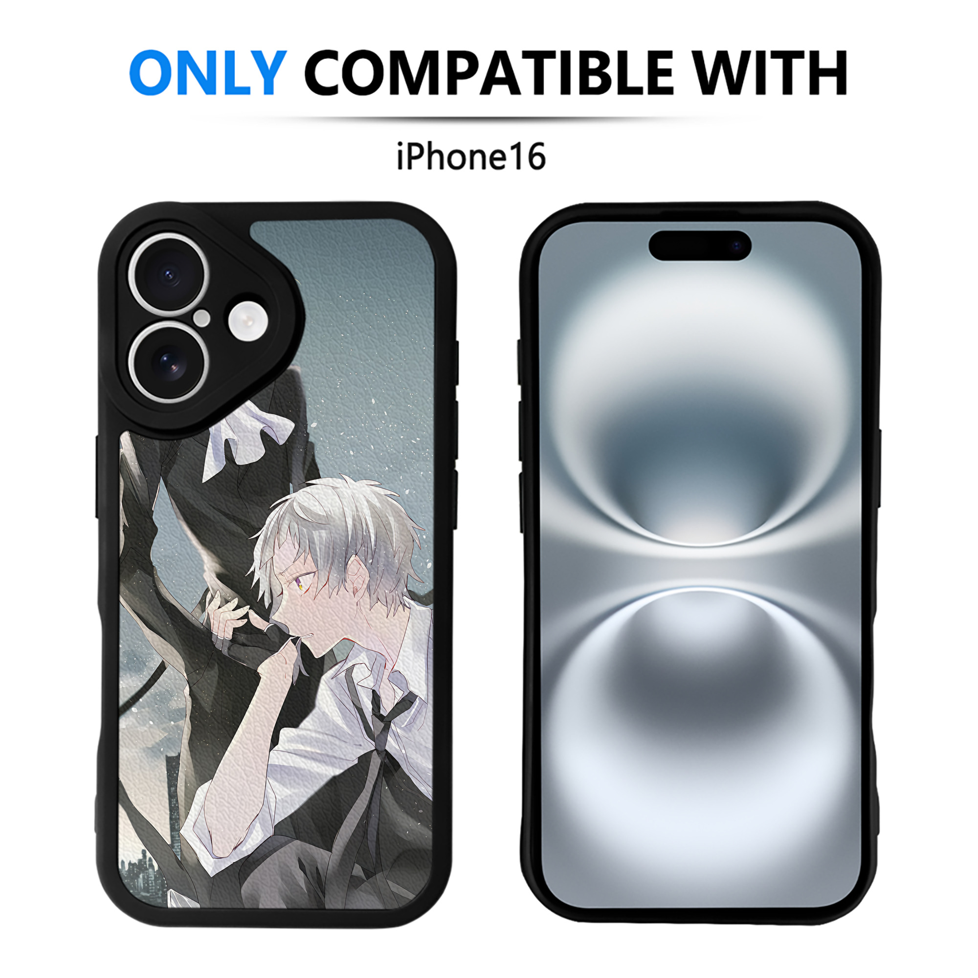 （画像用） 文豪ストレイドッグス Bungo Stray Dogs 【iPhone 16シリーズ対応】シリコンスマホケース（レザー調） 材質：シリコン